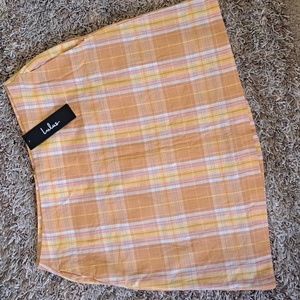 LuLus Plaid Mini Skirt